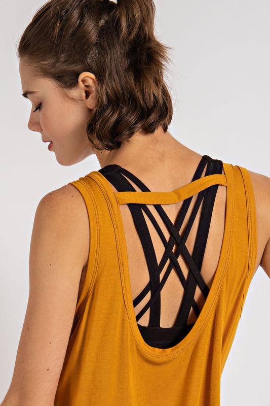 Yoga Tank Top - Mustard