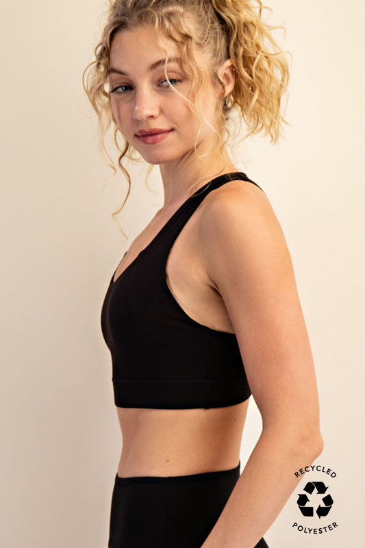Crisscross Padded Sports Bra