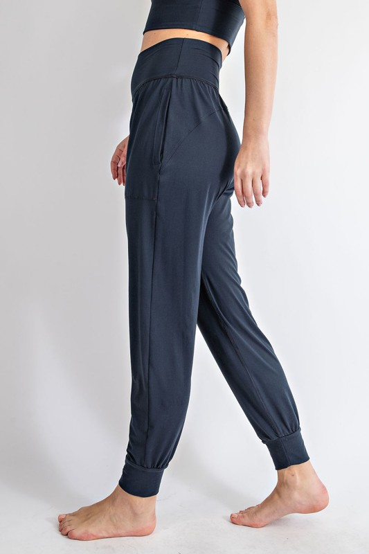 High Waist Band Jogger Pant Navy
