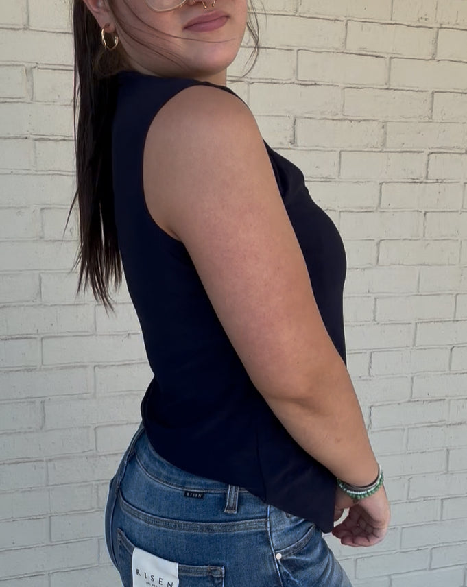 Navy Sleeveless Cami Top