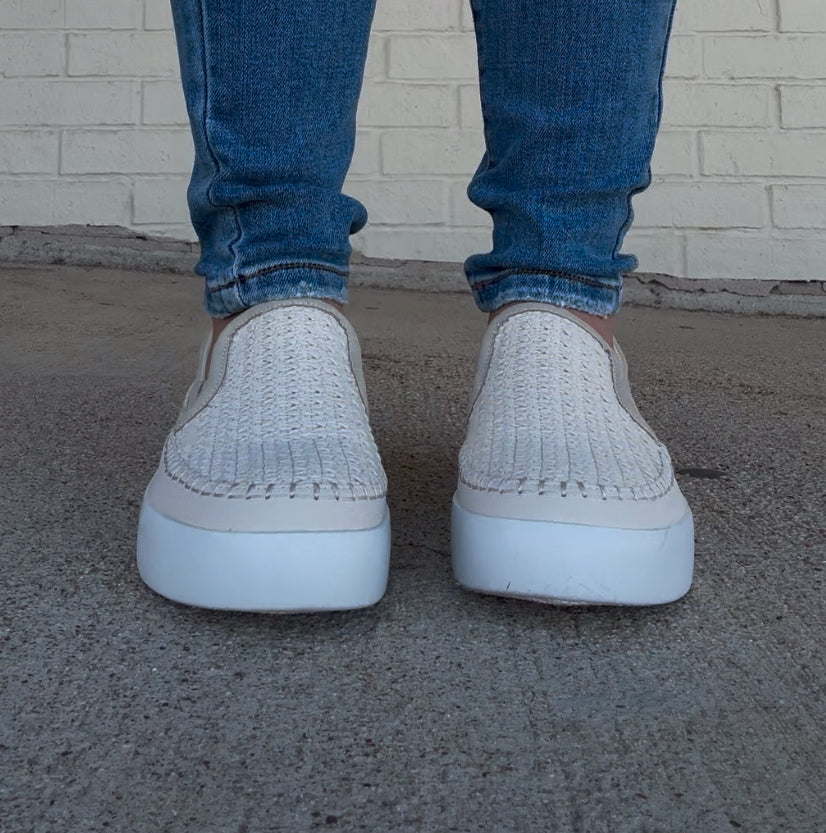 Outwoods Shauna Slip On Shoe-Cream