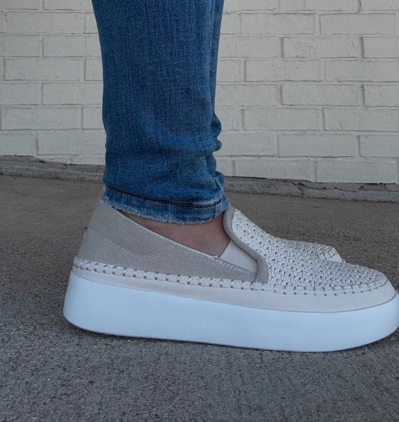 Outwoods Shauna Slip On Shoe-Cream