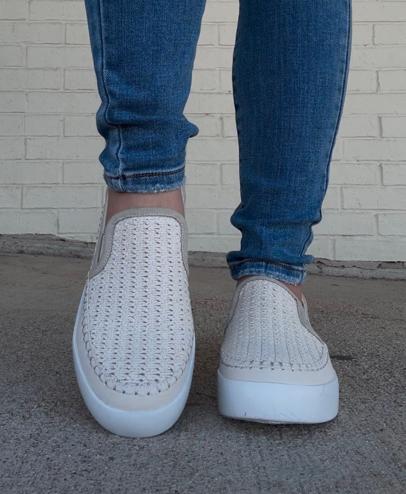 Outwoods Shauna Slip On Shoe-Cream