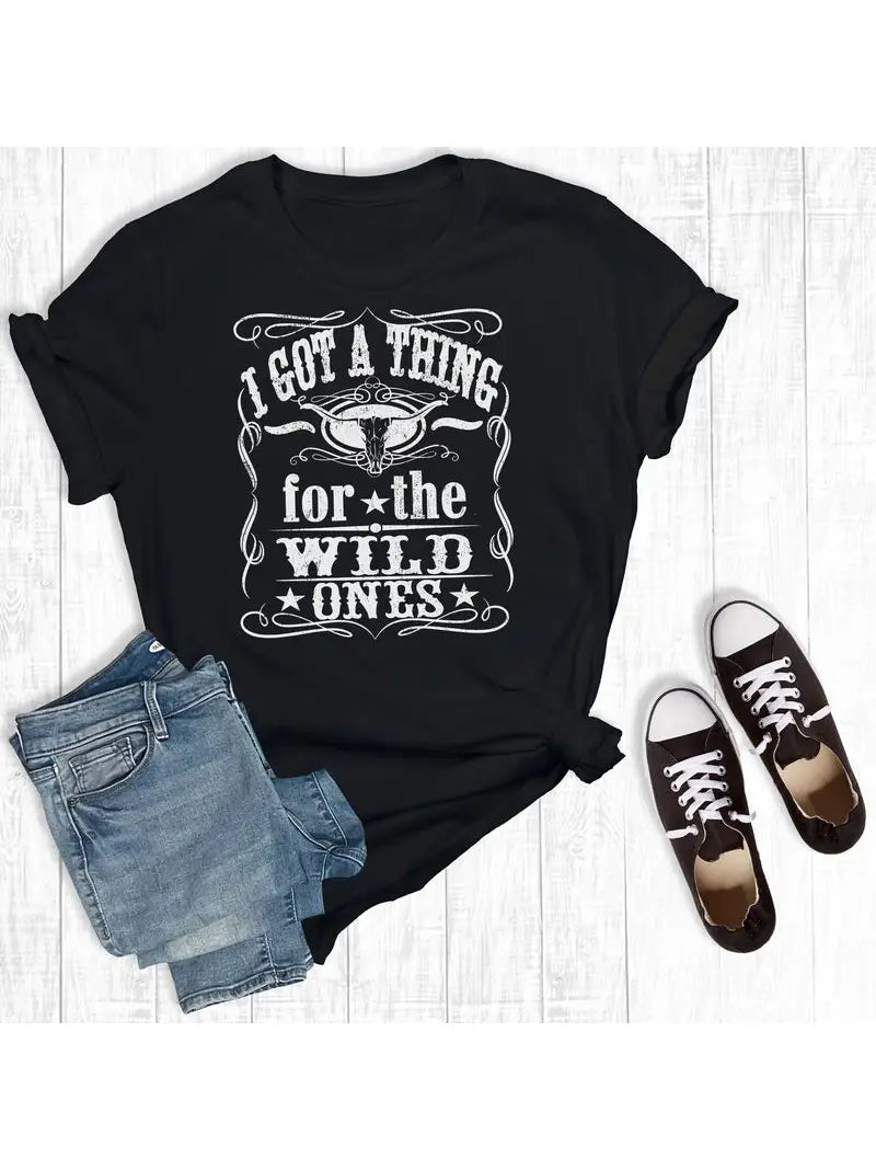 Western I Got A Thing Graphic Tee Black