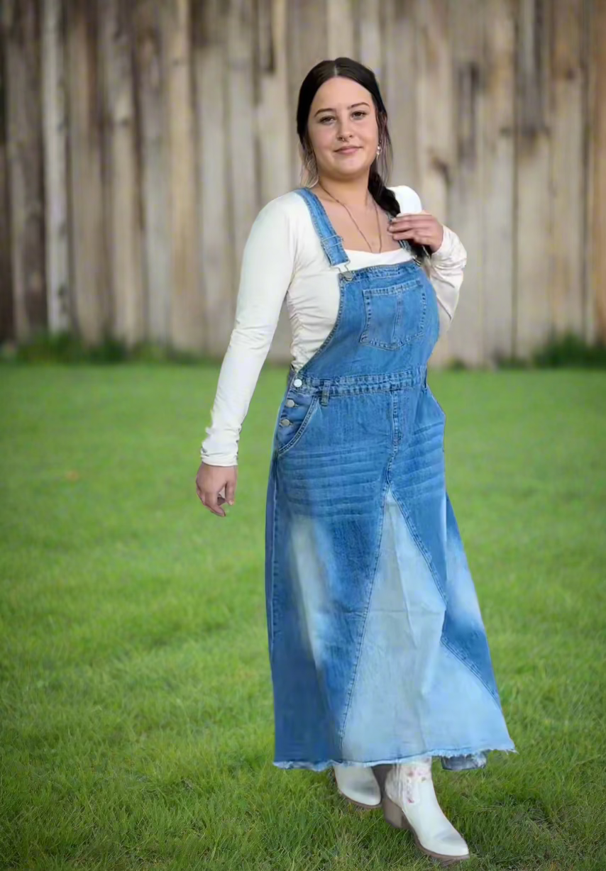 Easel Denim Washed Dress