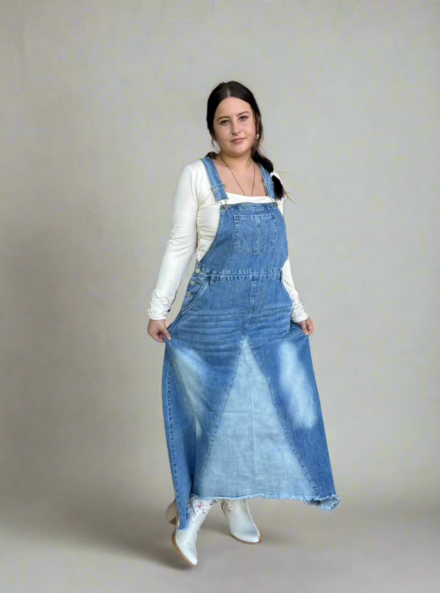 Easel Denim Washed Dress Easel Denim Washed Dress