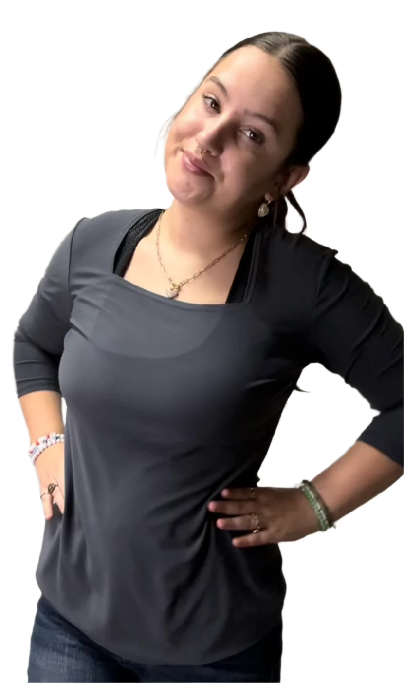 UNI-Gris Top Square Neck Top