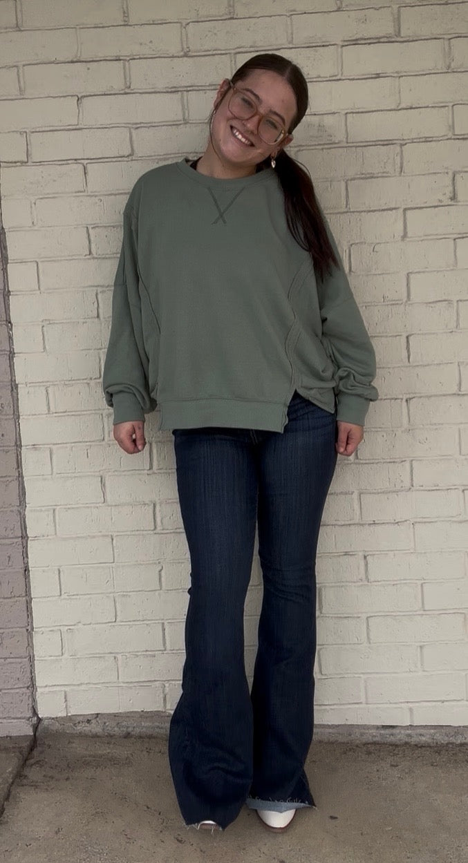 HW Raw Hem Flare-Judy Blue-Tall
