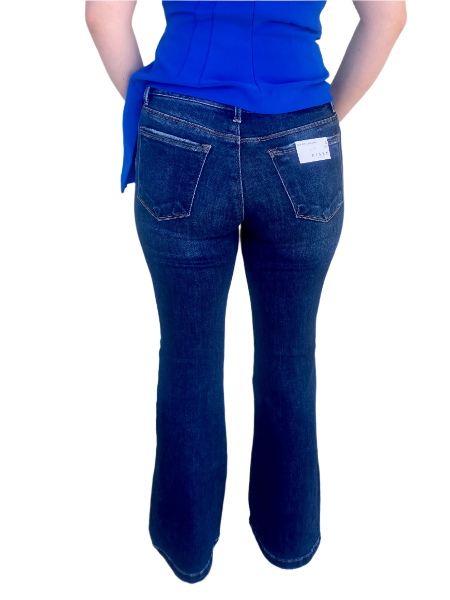 Risen Low Rise Flare Jeans