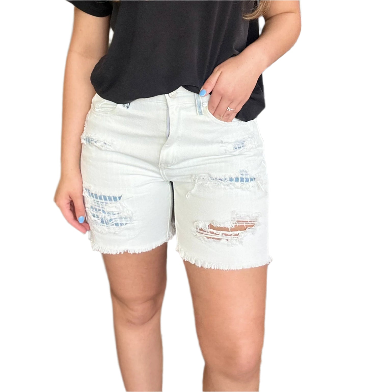 High Rise Mid Shorts