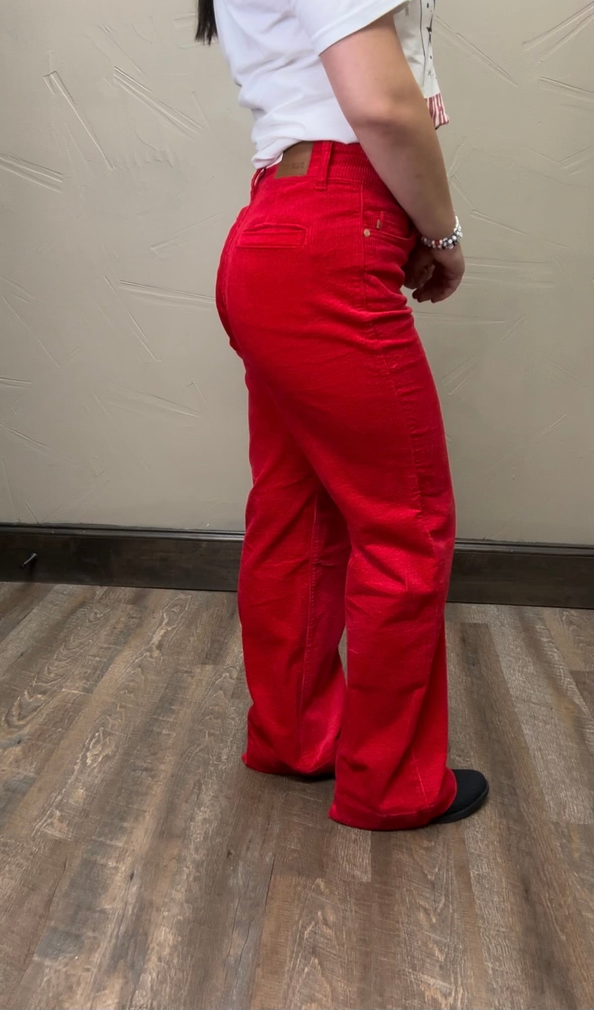 JB HW Corduroy Trouser Wide- Red