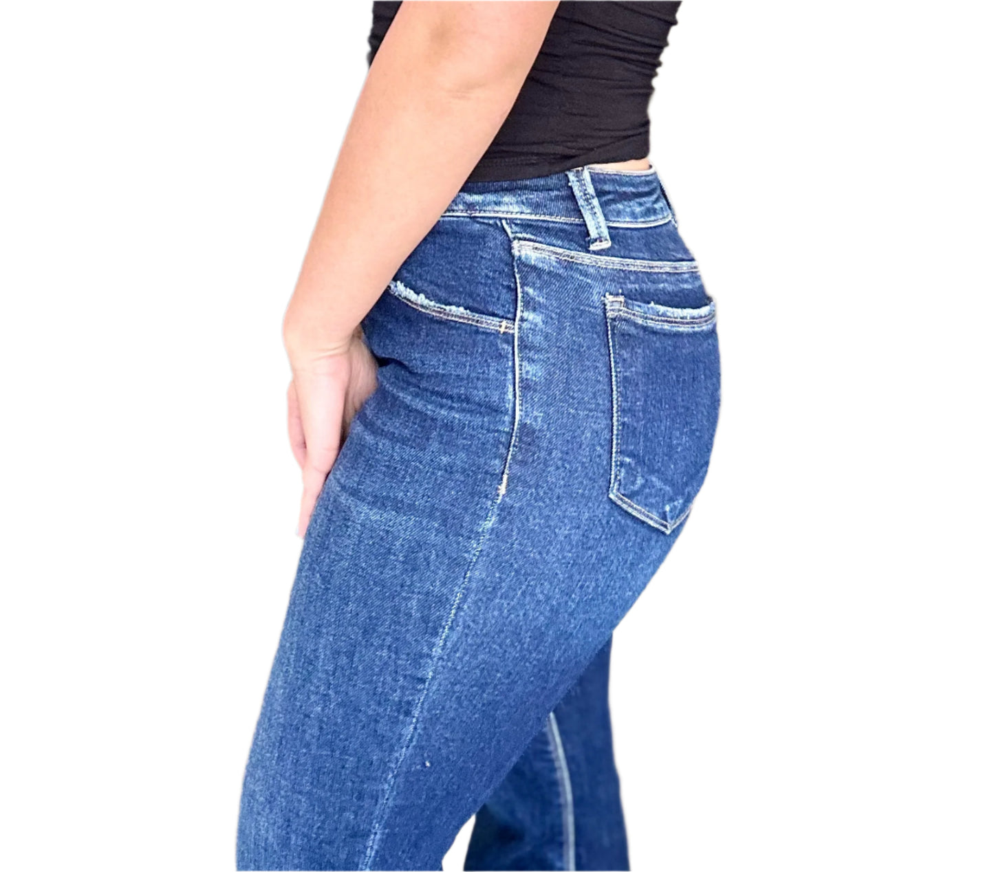 Risen Low Rise Flare Jeans