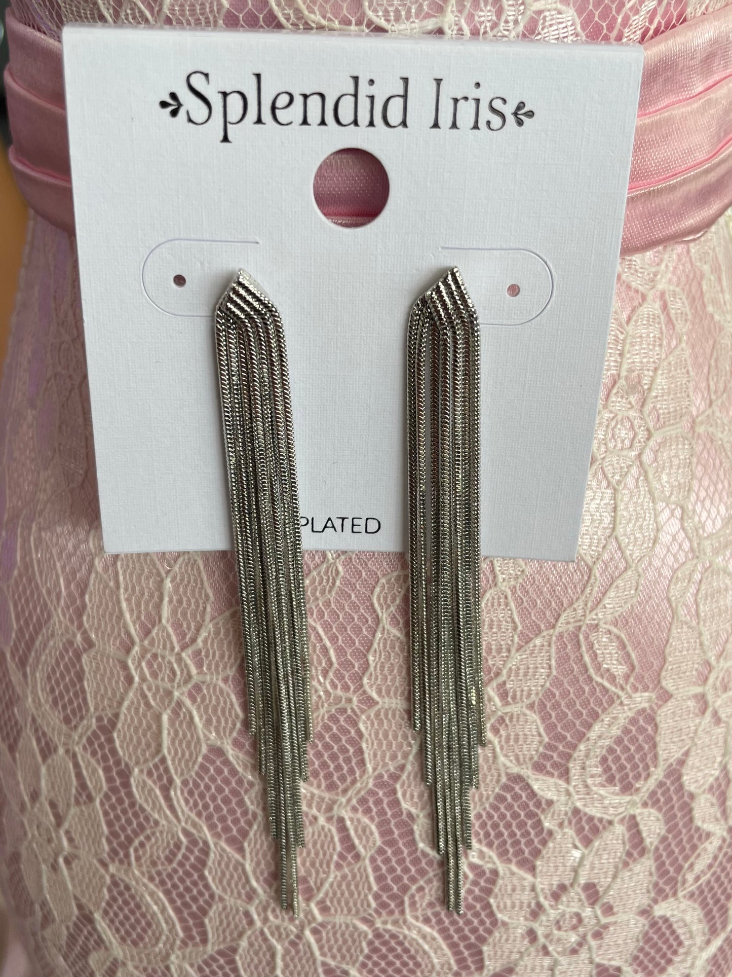 Long Angled Box Silver Chain