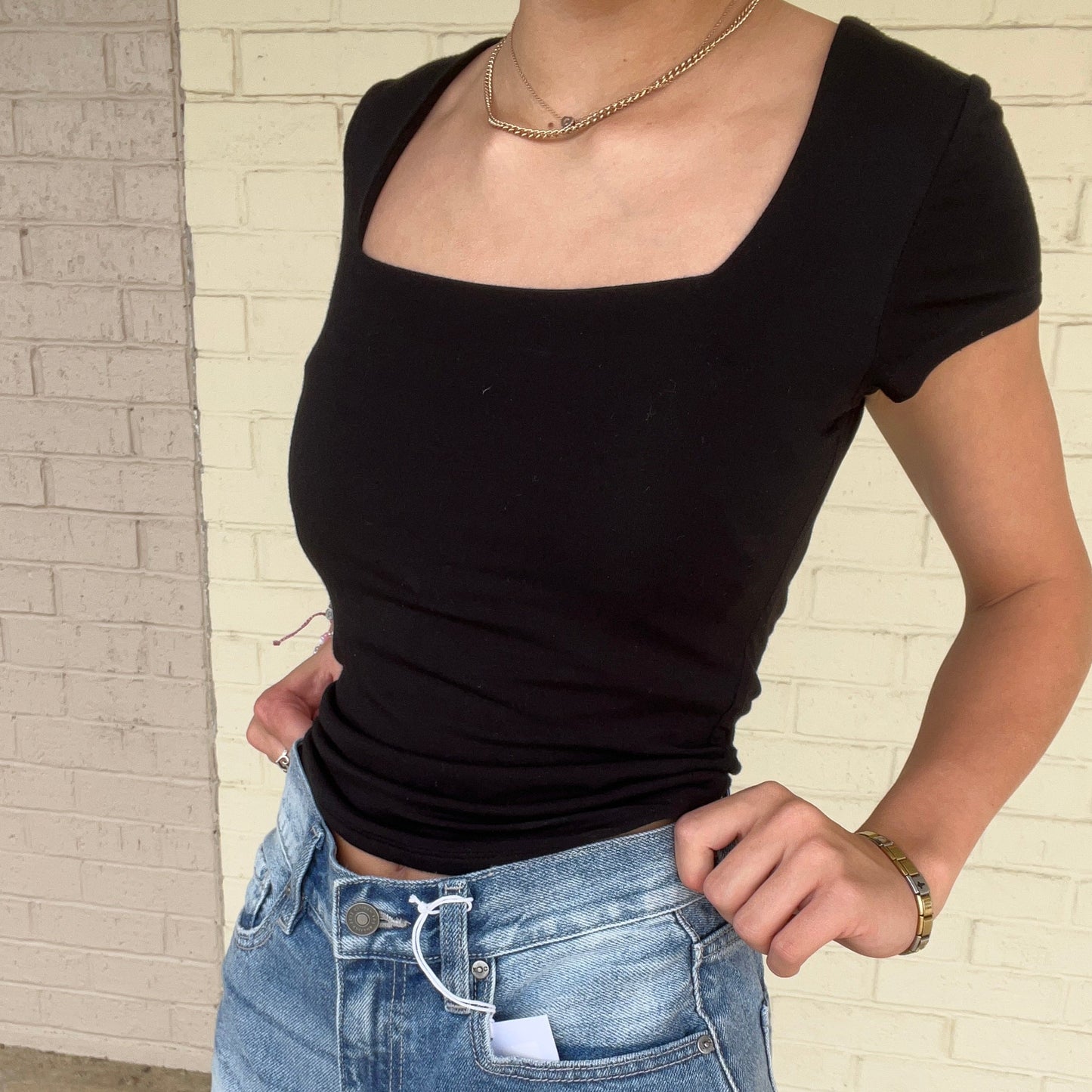 Be Cool Square Neck Tee