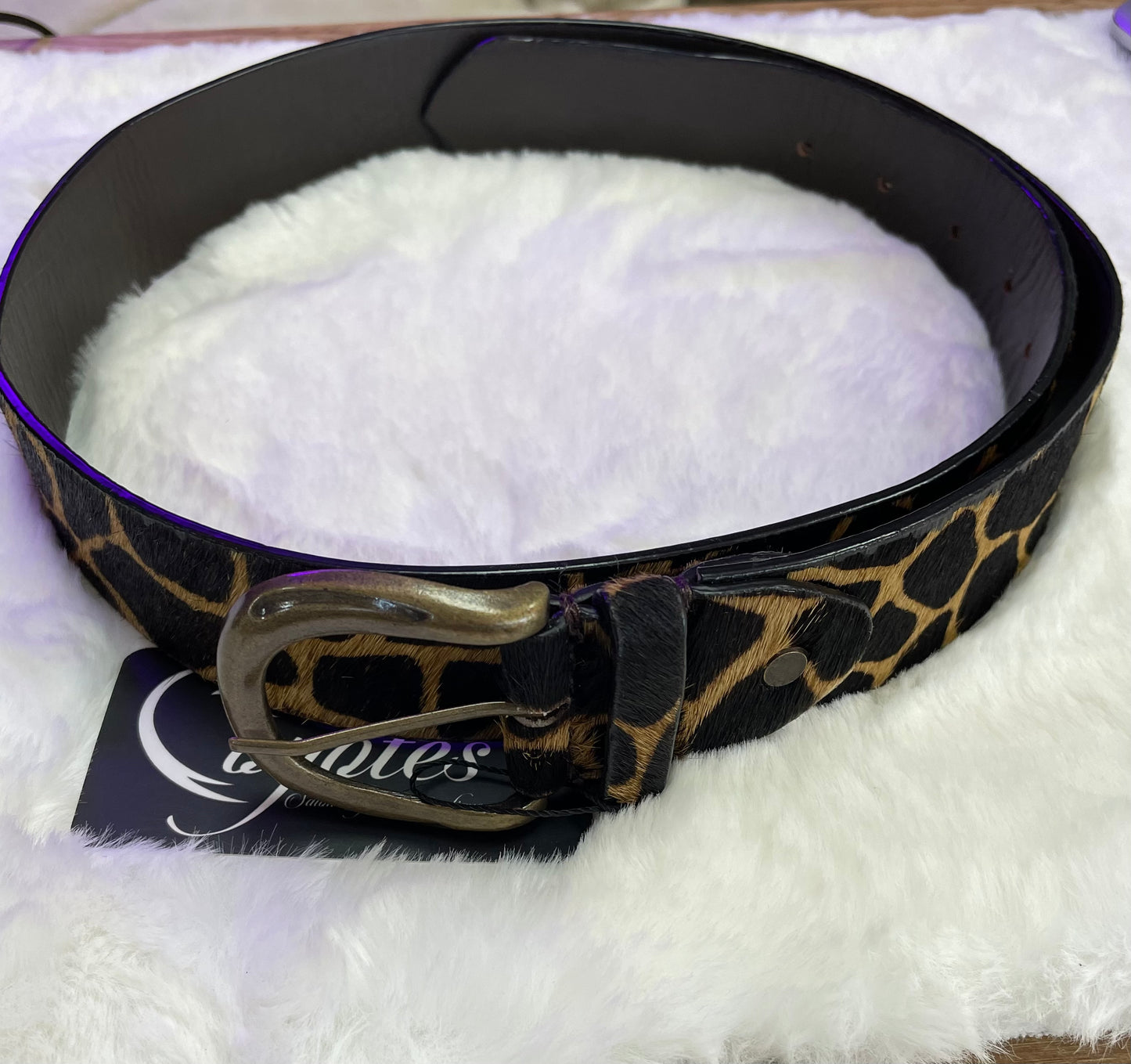 Giraffe Print Belt