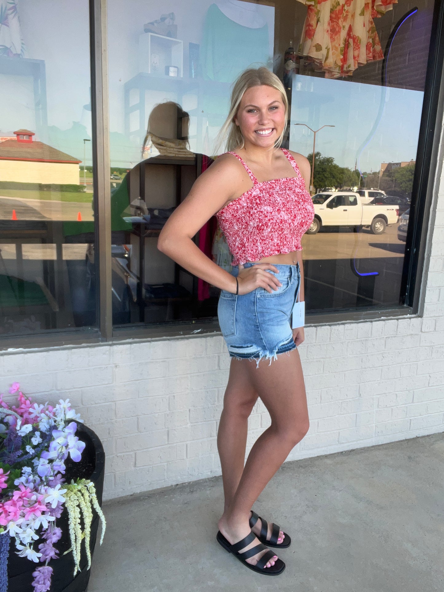 Smocked Paisley Tube Top She+Sky