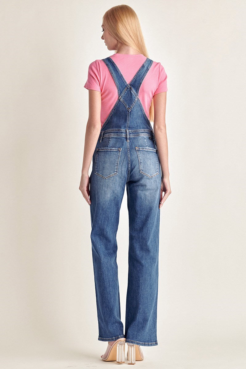 Dark Wash Wide Leg Overall