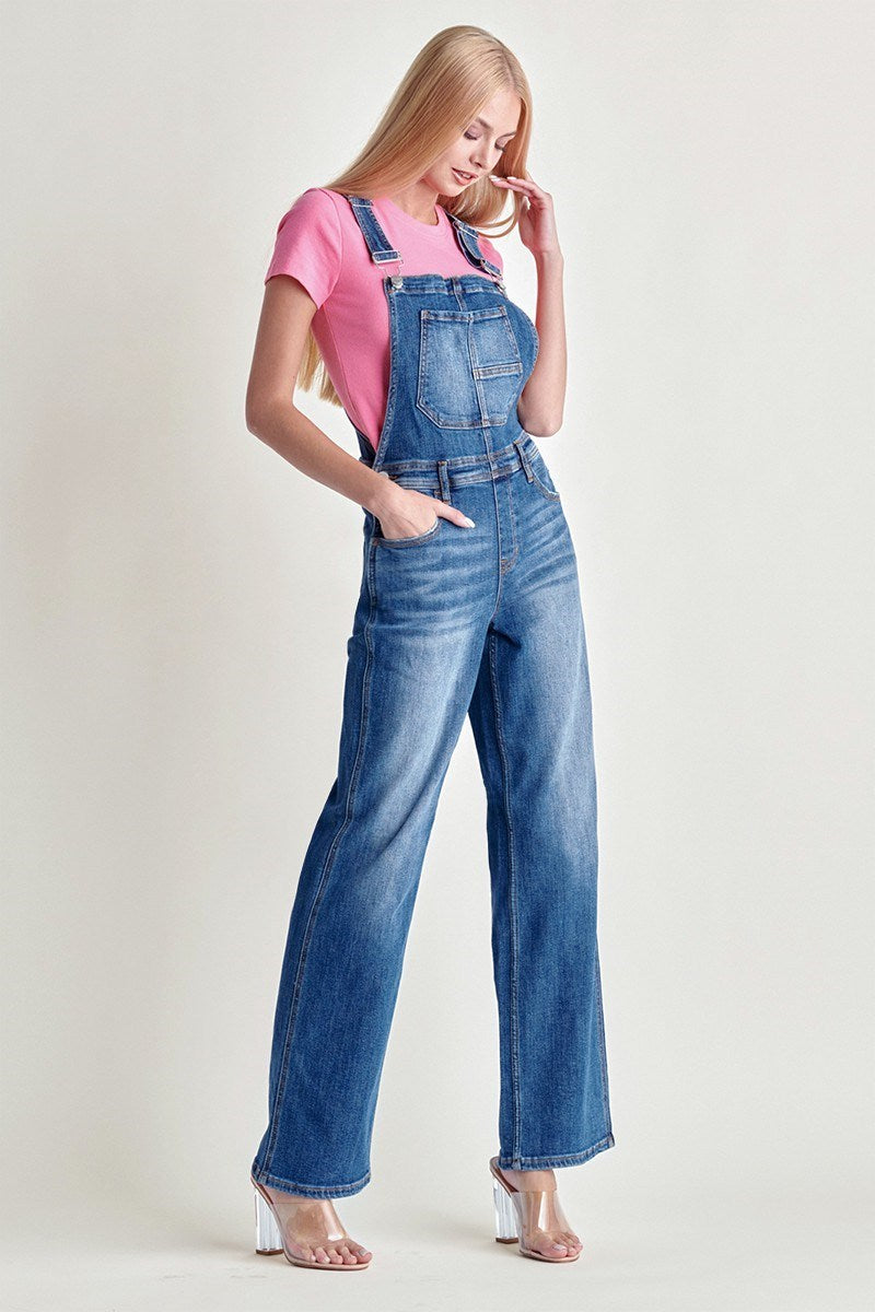 Dark Wash Wide Leg Overall