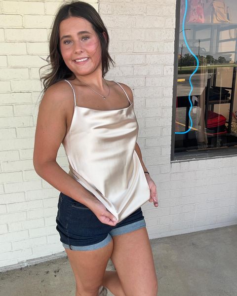 Rhinestone Strap Camisole Top