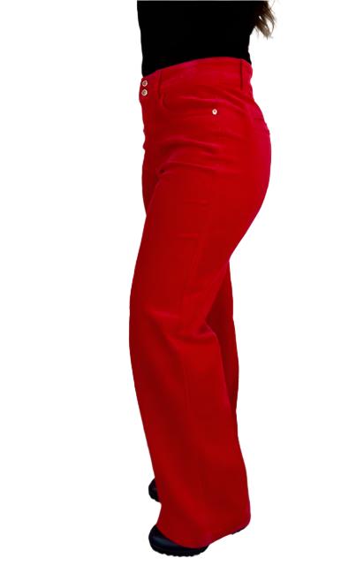 JB HW Corduroy Trouser Wide- Red