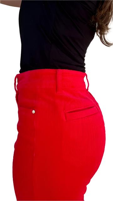 JB HW Corduroy Trouser Wide- Red