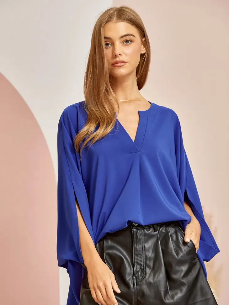 Easy Poncho Blouse Small-3X