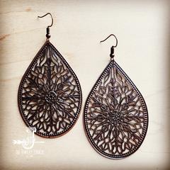 Light Weight Filigree Tear Drop Earrings