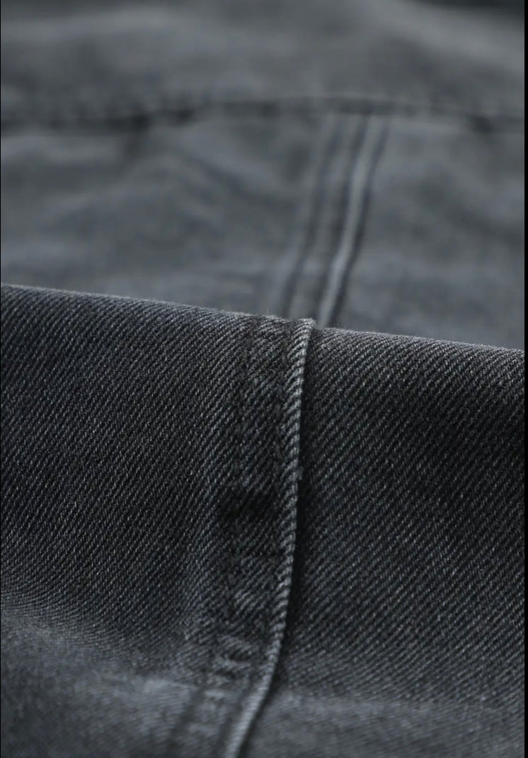 Black Ripped Denim Jacket