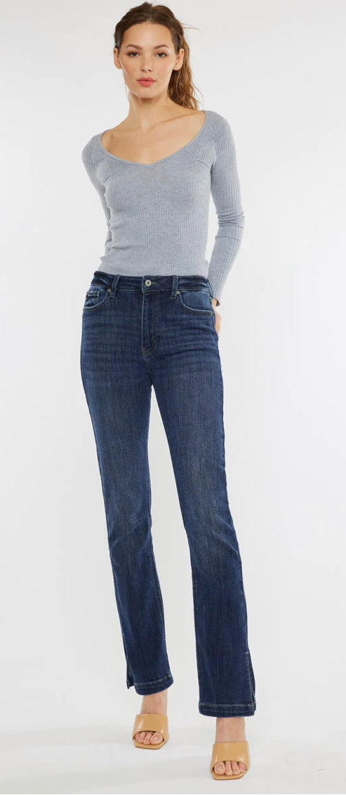 High Rise Slightly Distressed Y2K Bootcut KanCan