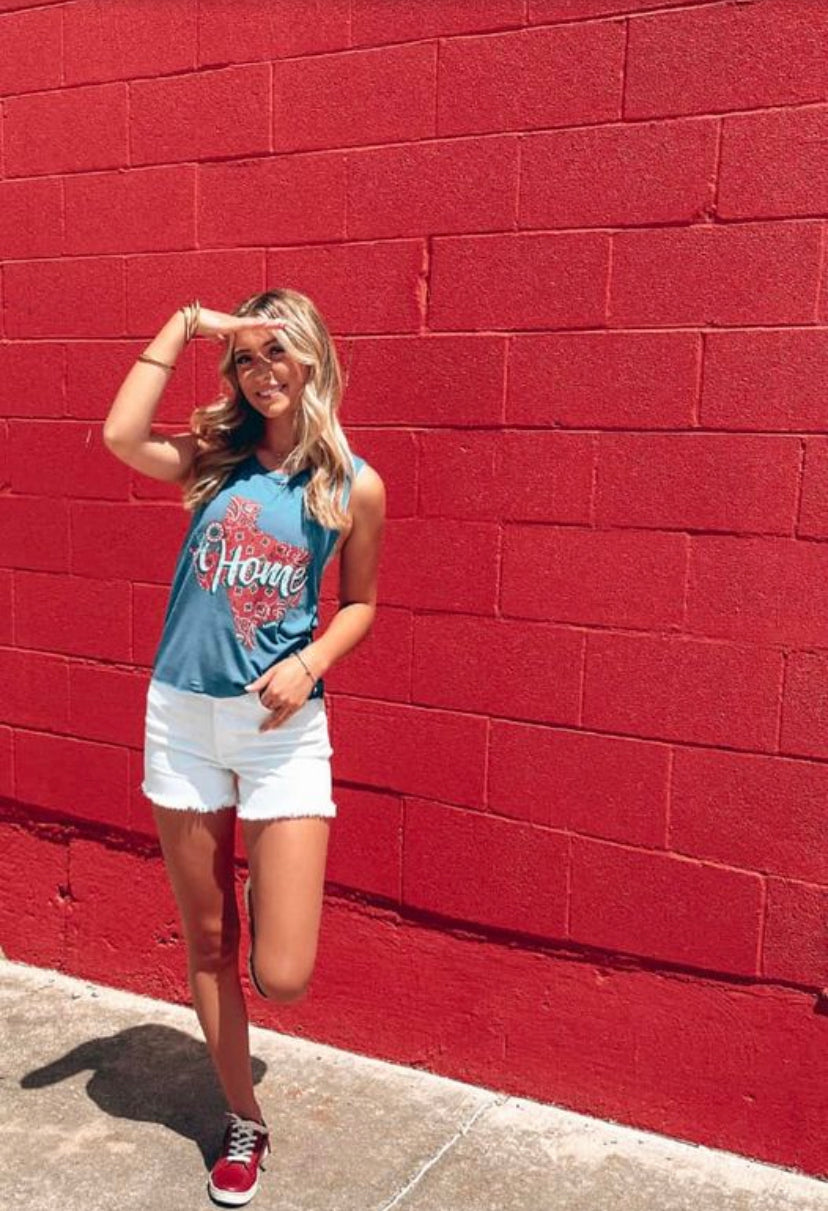 Bandana Home TX Muscle Tank
