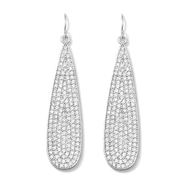 Long Pave Teardrop Earrings