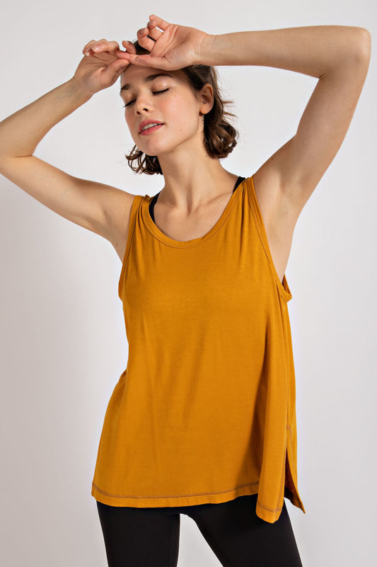 Yoga Tank Top - Mustard