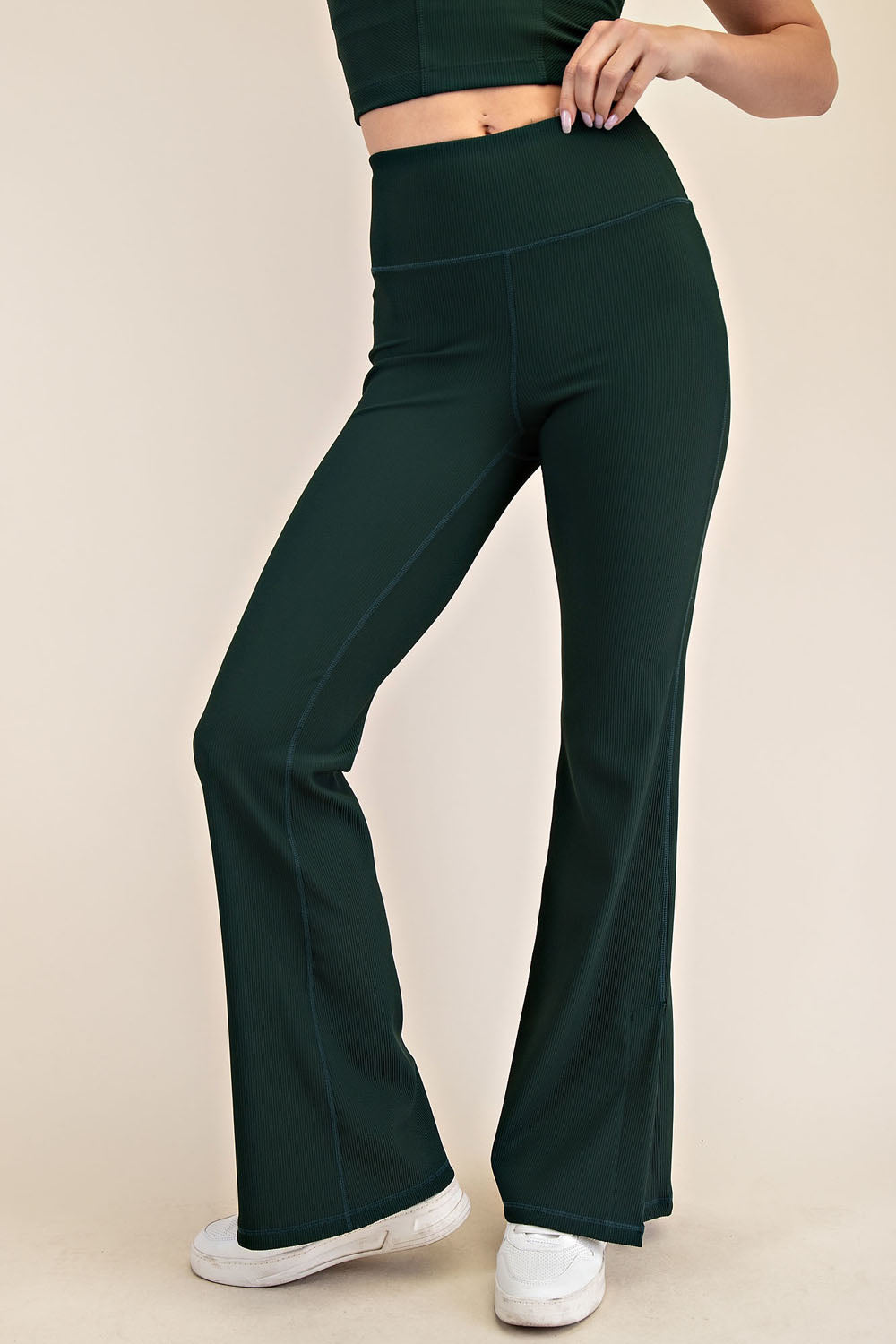 Rae Mode 2X2 Nylon Rib Flare Pant
