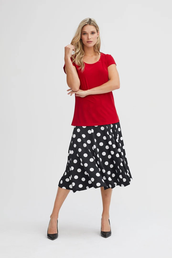 GITANE PANEL SKIRT MIDI Polka Dot