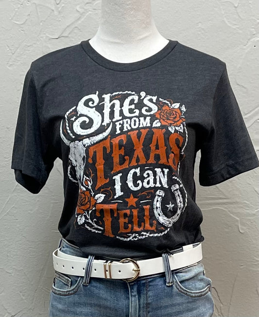 She's From Texas Choosin' Texas Band Graphic Tee