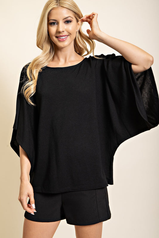 Kimono Sleeve Knit Top