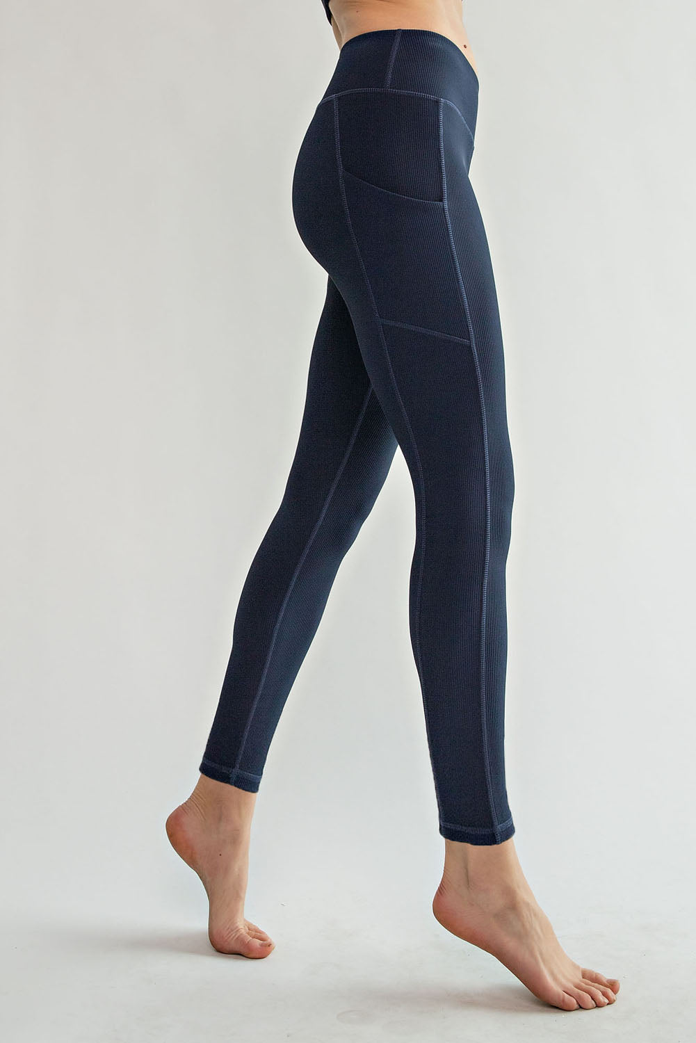 Rae Mode Nylon Rib Long Length Yoga Pant-Active Wear