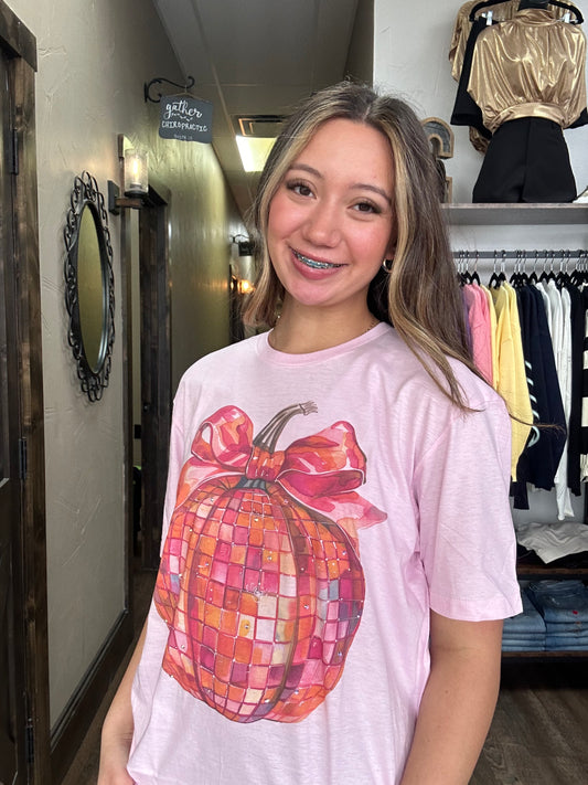 Disco Pumpkin Pink T Shirt