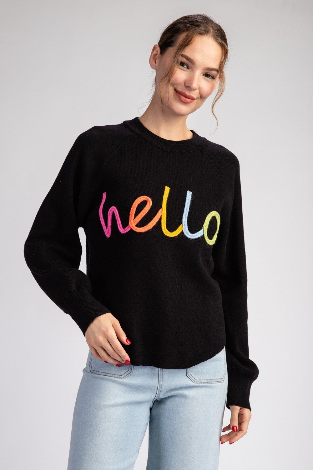 Hello Sweater Top