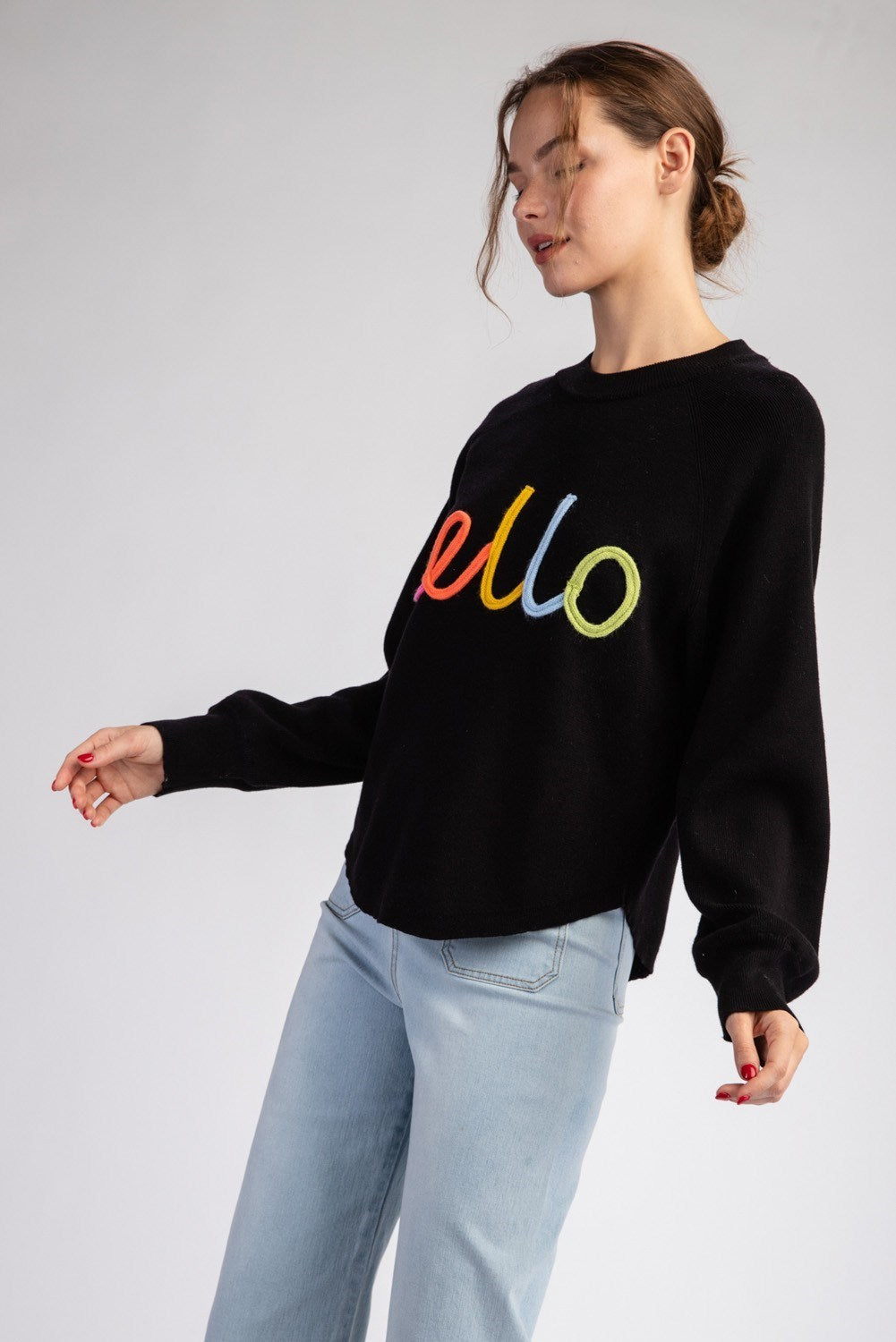 Hello Sweater Top