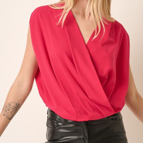 SURPLICE DRAPING TOP mittoshop