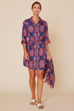 Printed Belted Embellished Shirt Dress