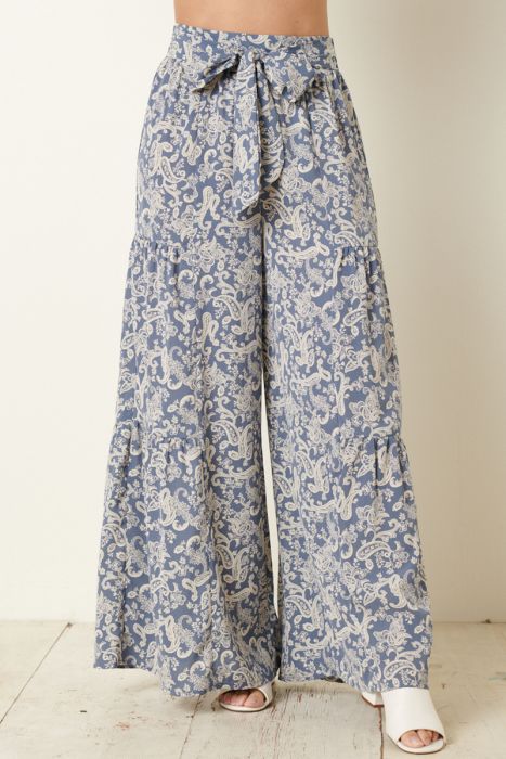 Paisley Print Wide Ref Pant