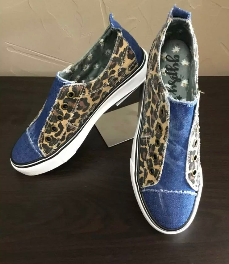 Jean & Leopard Shoe
