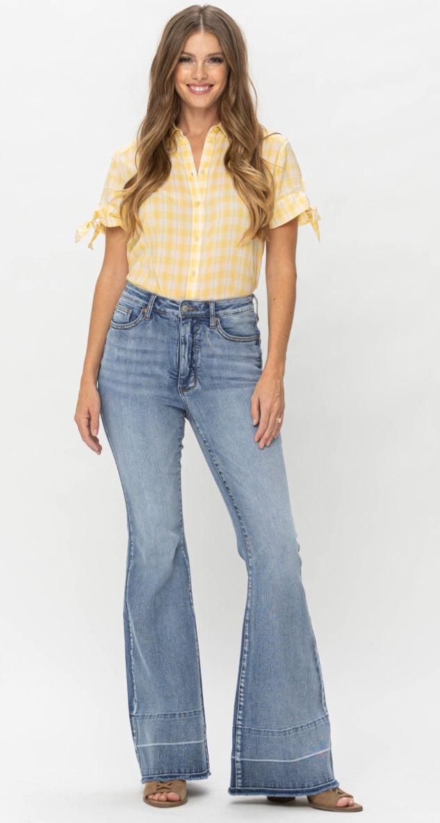 High Waisted Control Top Flare Jean- Judy Blue